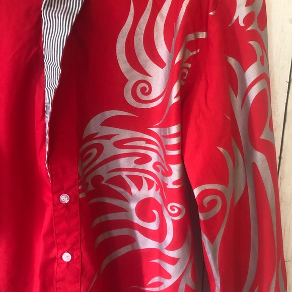 MENS “JEANSIAN” BRAND BUTTON UP LONG SLEEVE FASHION DESIGN SIZE MEDIUM - Picture 3 of 8